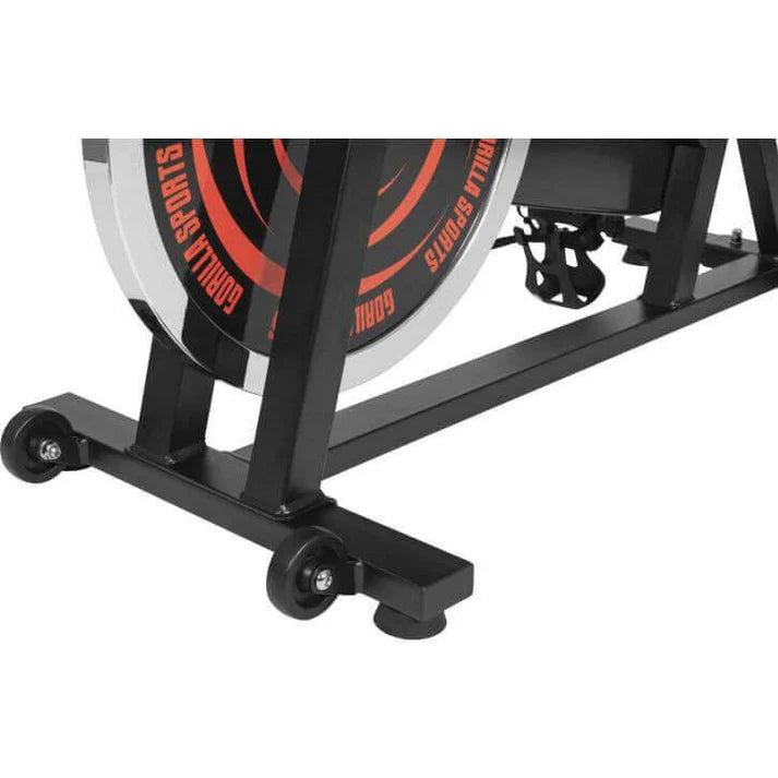 Vélo d'intérieur avec pédalier noir/rouge