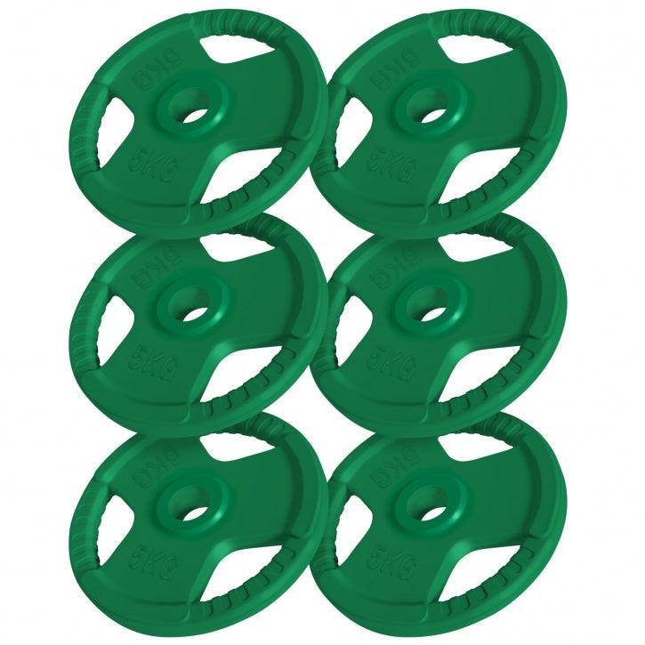 Hantelscheibe 50/51mm Olympia Gummi Gripper 1.25-30 KG - Gorilla Sports Schweiz