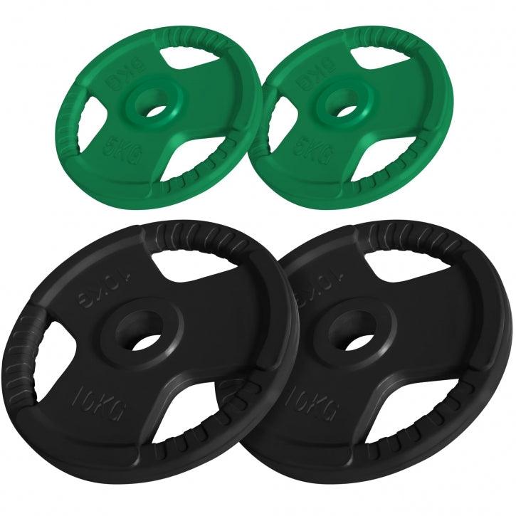Hantelscheibe 50/51mm Olympia Gummi Gripper 1.25-30 KG - Gorilla Sports Schweiz