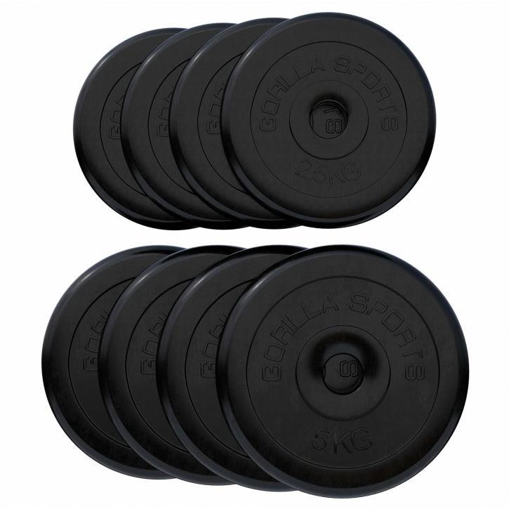 Hantelscheibenset Gummi 30 kg - 2 x 15 kg - Gorilla Sports Schweiz