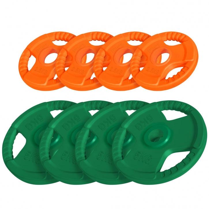 Hantelscheibe 50/51mm Olympia Gummi Gripper 1.25-30 KG - Gorilla Sports Schweiz