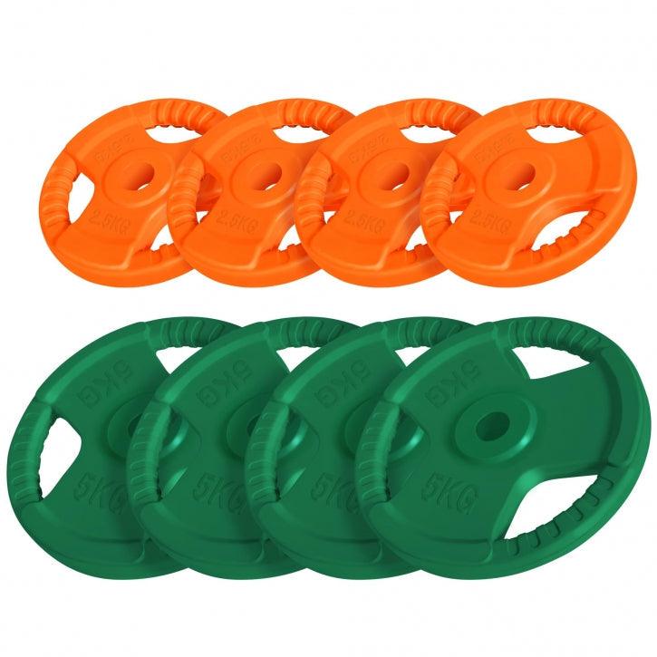 Hantelscheibe 30/31 mm Gummi Gripper 1.25-30 KG - Gorilla Sports Schweiz