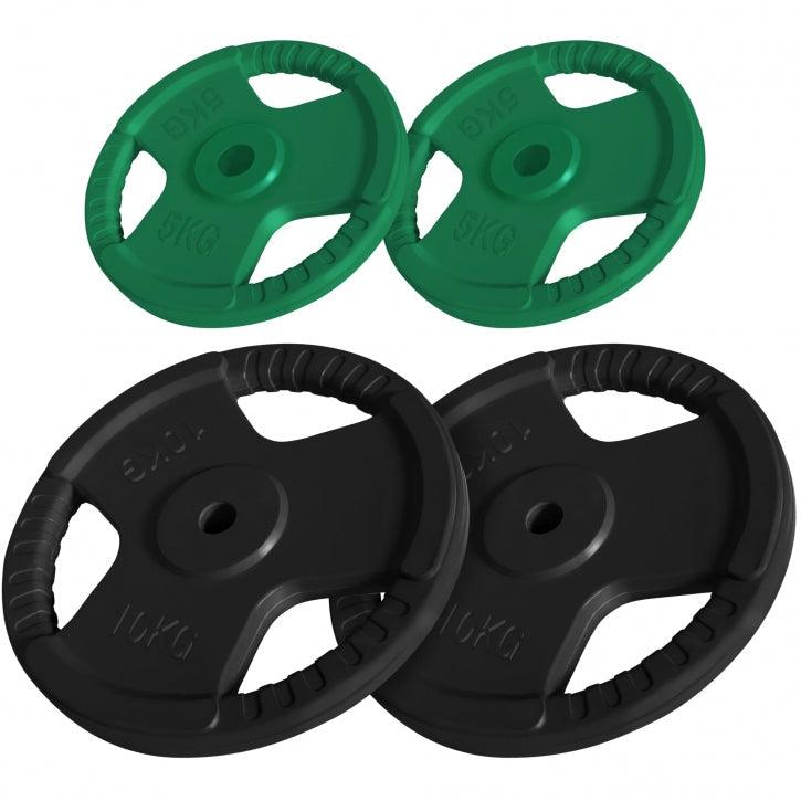 Hantelscheibe 30/31 mm Gummi Gripper 1.25-30 KG - Gorilla Sports Schweiz