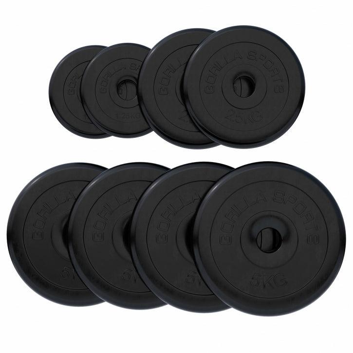 Hantelscheibenset Gummi 30 kg - 2 x 15 kg - Gorilla Sports Schweiz