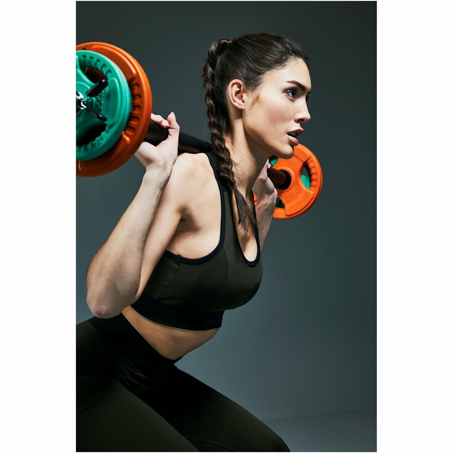 Langhantelstange Aerobic Schwarz 130 cm / verchromte Aufnahme - Gorilla Sports Schweiz