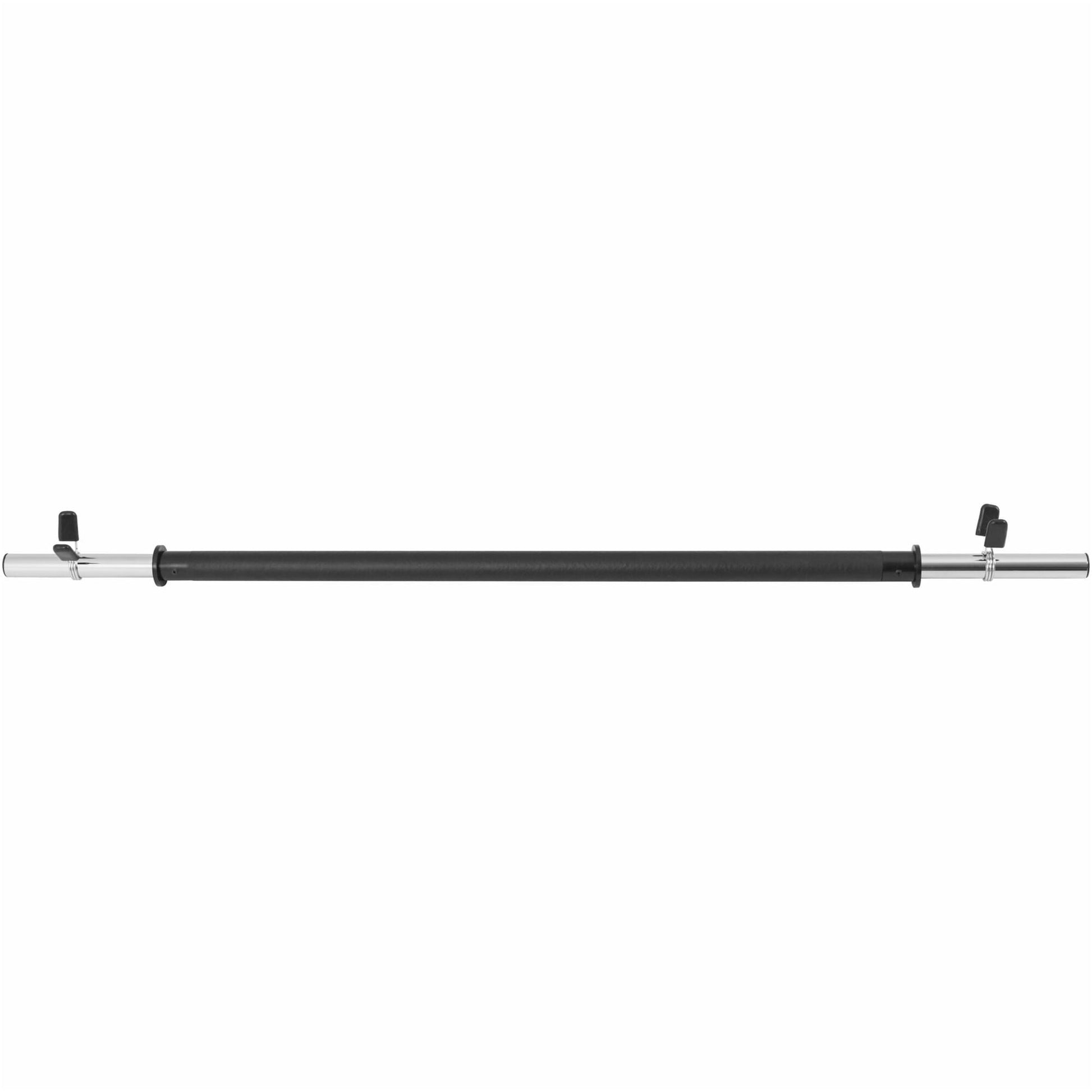 Langhantelstange Aerobic Schwarz 130 cm / verchromte Aufnahme - Gorilla Sports Schweiz