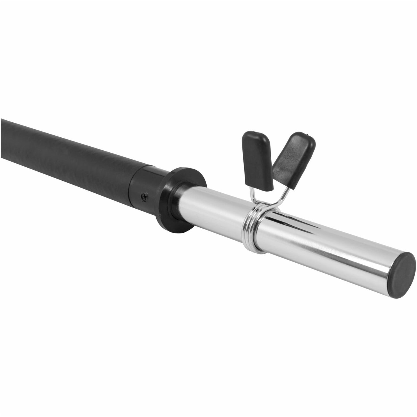 Langhantelstange Aerobic Schwarz 130 cm / verchromte Aufnahme - Gorilla Sports Schweiz
