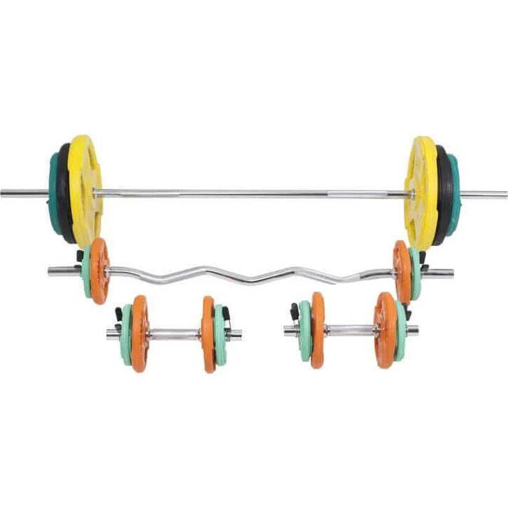 Hantelset Gummi Gripper 108 kg