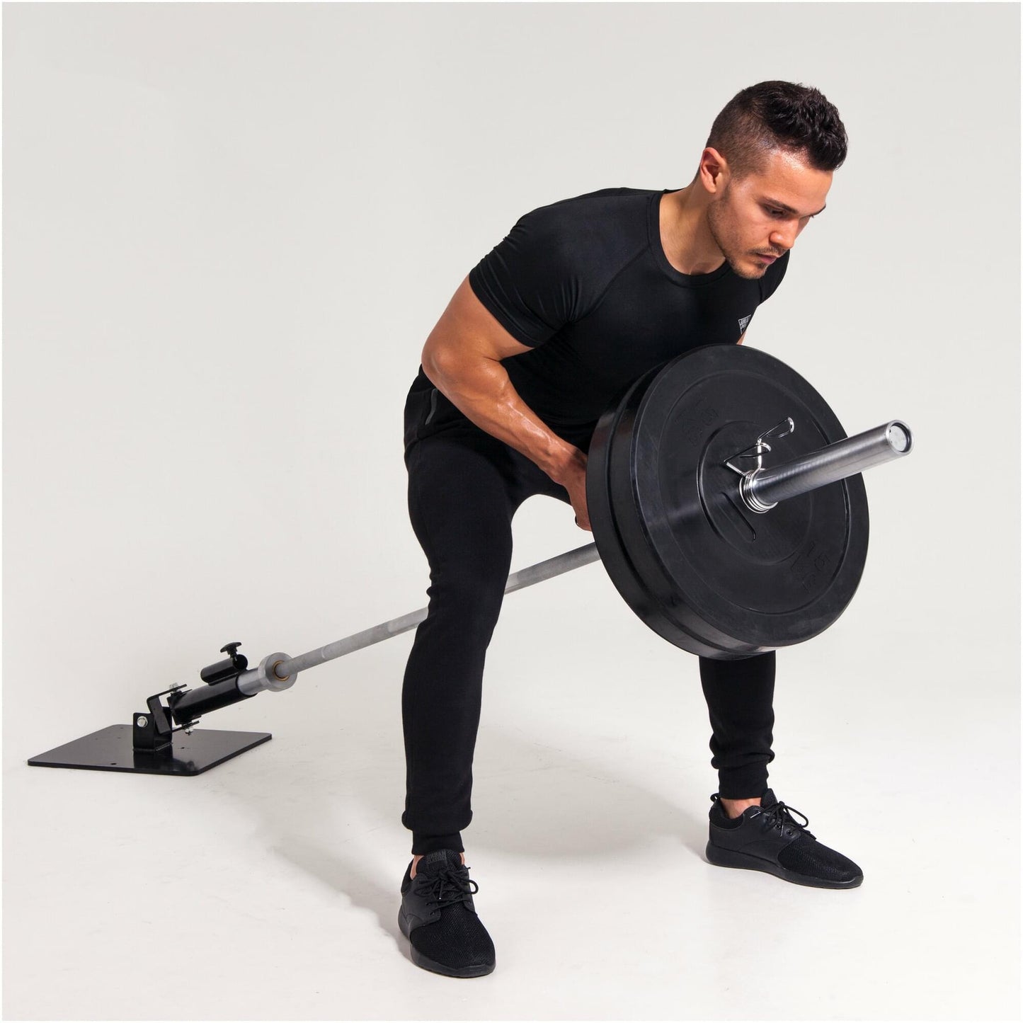Langhanteltrainer T-Bar Row Schwarz - Gorilla Sports Schweiz