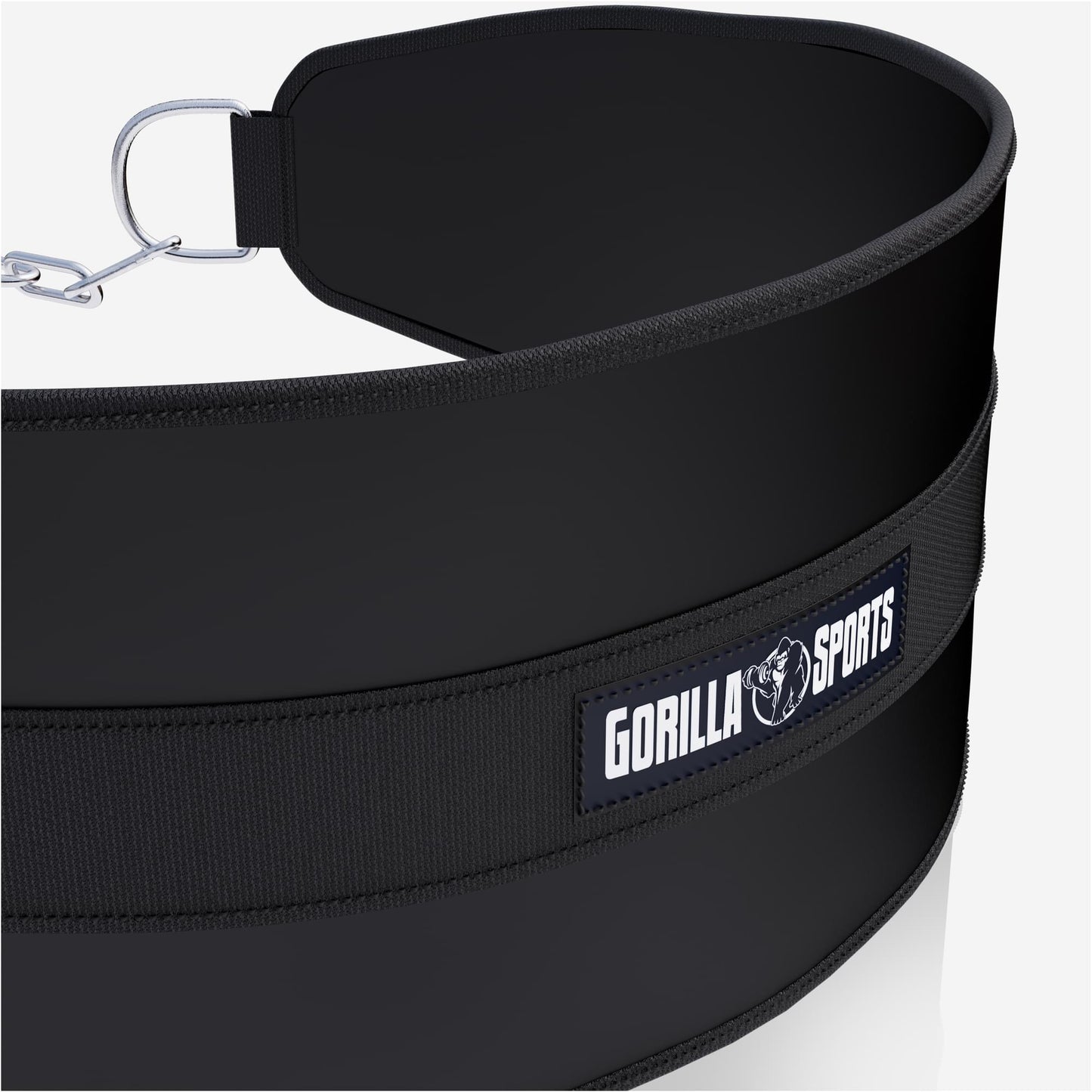 Nylon Dip Belt Schwarz - Gorilla Sports Schweiz