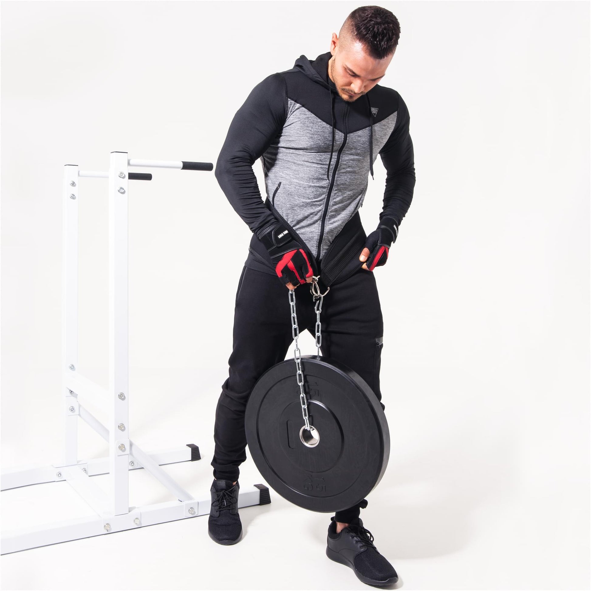 Nylon Dip Belt Schwarz - Gorilla Sports Schweiz