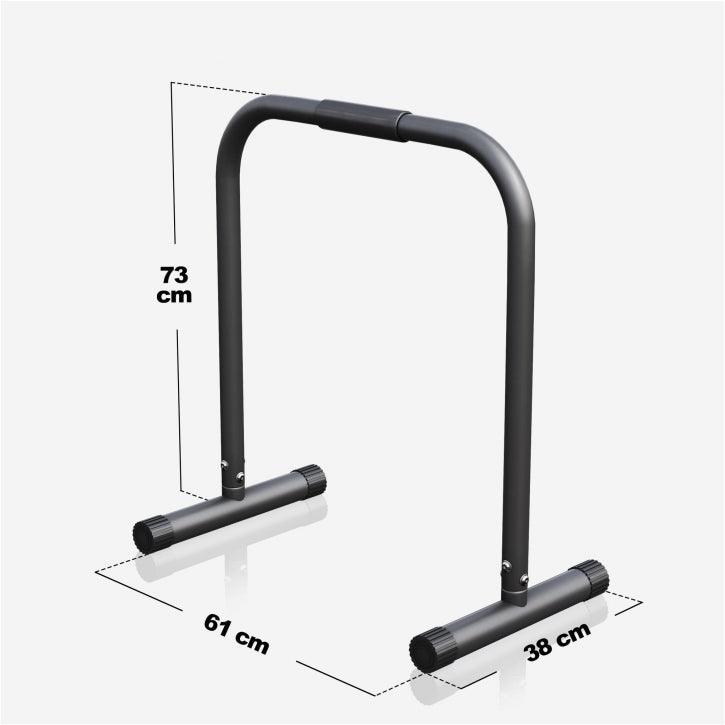Push-up Stand Bar Parallettes Schwarz/Rot/Blau - Gorilla Sports Schweiz