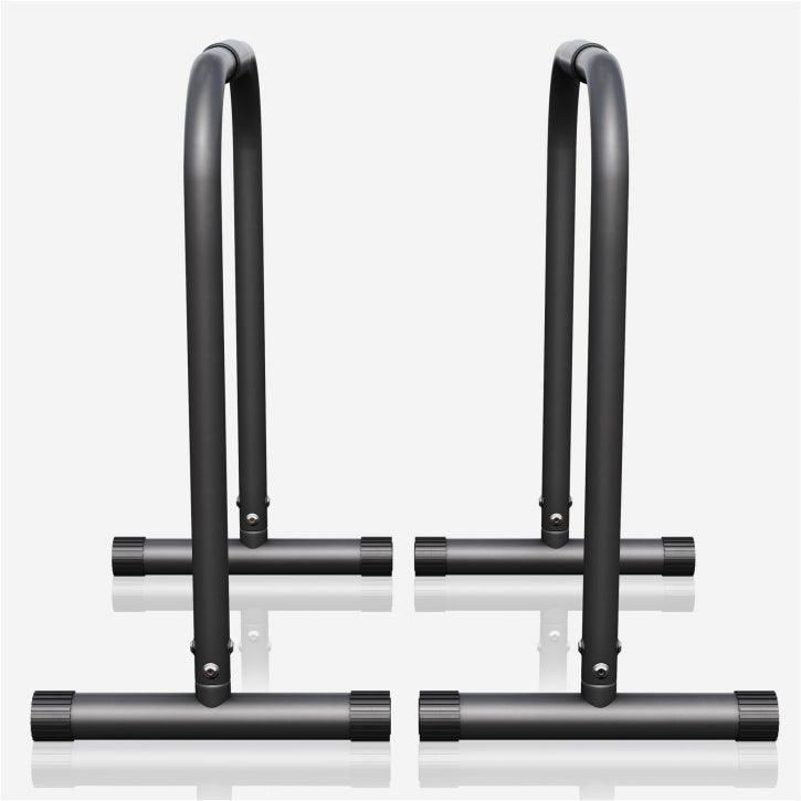 Push-up Stand Bar Parallettes Schwarz/Rot/Blau - Gorilla Sports Schweiz