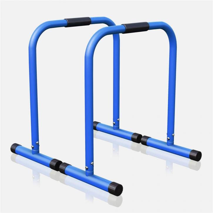 Push-up Stand Bar Parallettes Schwarz/Rot/Blau - Gorilla Sports Schweiz