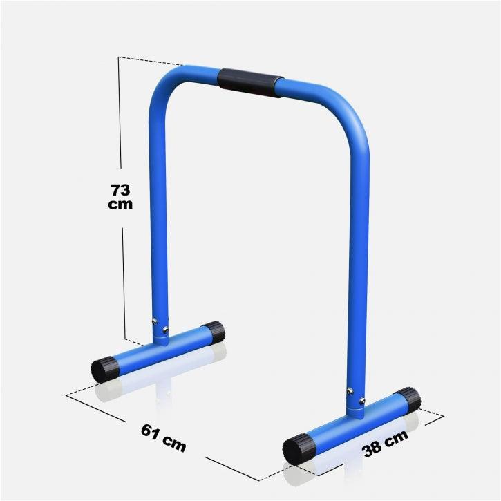 Push-up Stand Bar Parallettes Schwarz/Rot/Blau - Gorilla Sports Schweiz