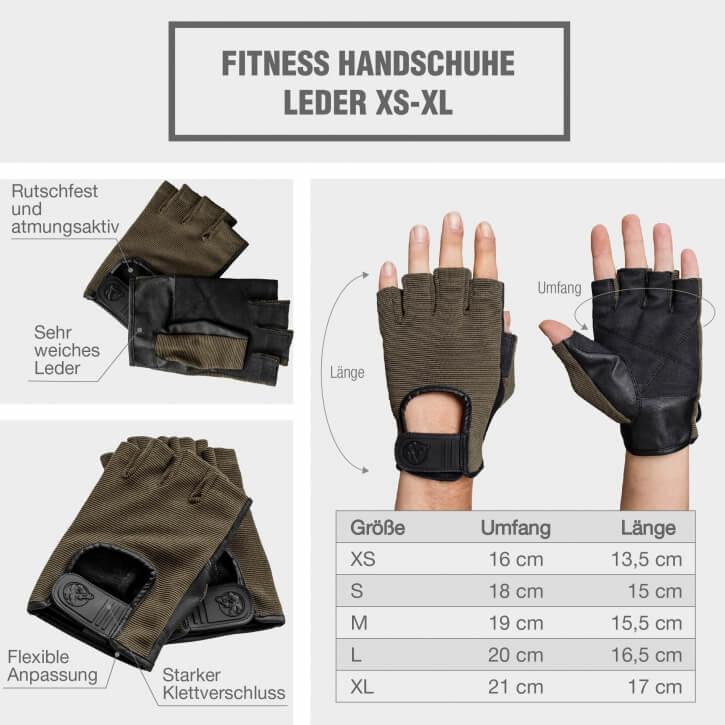 Fitness Handschuhe Leder - Gorilla Sports Schweiz