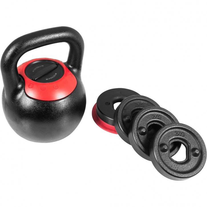 Kettlebell verstellbar 8 kg - 16 kg oder 16 kg bis 24kg - Gorilla Sports Schweiz