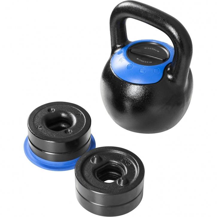 Kettlebell verstellbar 8 kg - 16 kg oder 16 kg bis 24kg - Gorilla Sports Schweiz