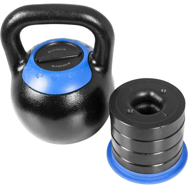 Kettlebell verstellbar 8 kg - 16 kg oder 16 kg bis 24kg - Gorilla Sports Schweiz