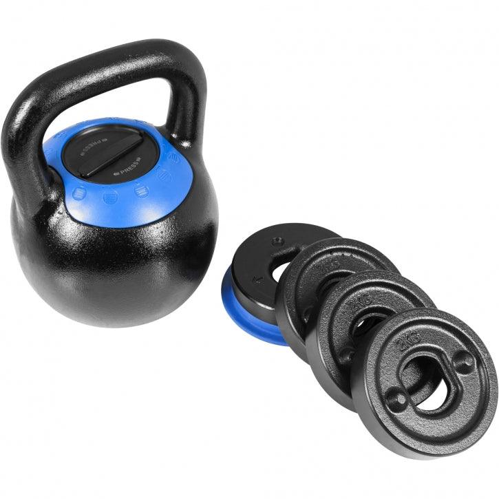 Kettlebell verstellbar 8 kg - 16 kg oder 16 kg bis 24kg - Gorilla Sports Schweiz
