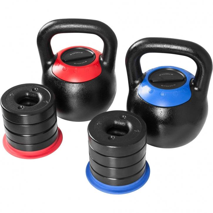 Kettlebell verstellbar 8 kg - 16 kg oder 16 kg bis 24kg - Gorilla Sports Schweiz