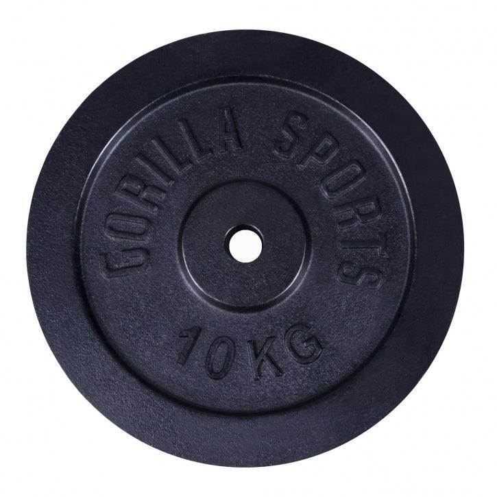 Hantelscheibe Guss Schwarz 0.5-30 KG - Gorilla Sports Schweiz