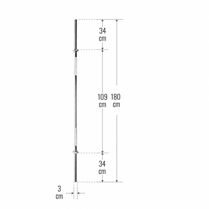 Langhantelstange mit Sternverschluss 180 cm - Gorilla Sports Schweiz