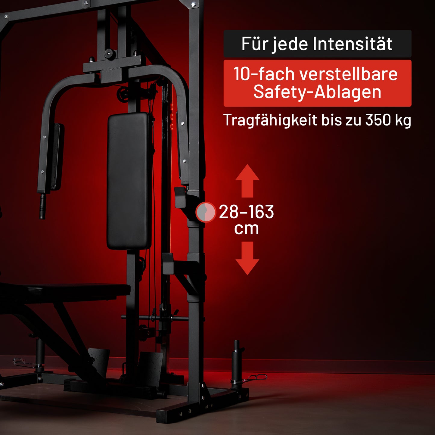 Home Gym mit verstellbarer Hantelbank