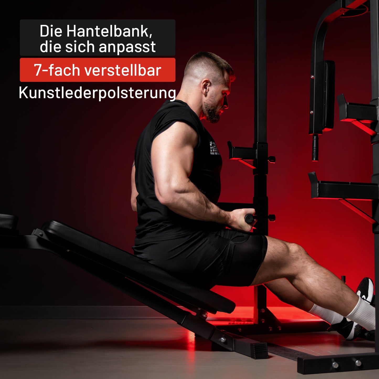 Home Gym mit verstellbarer Hantelbank