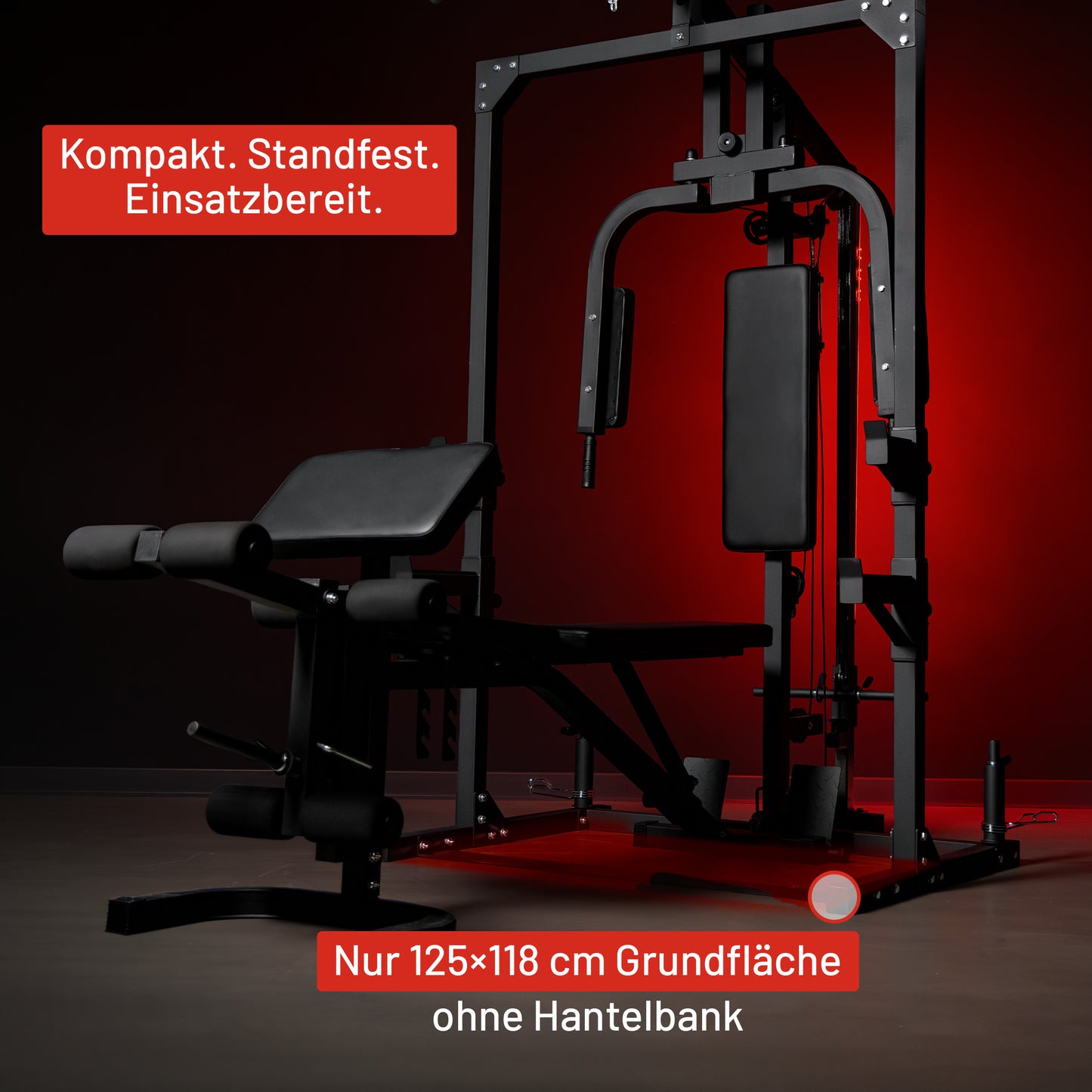 Home Gym mit verstellbarer Hantelbank