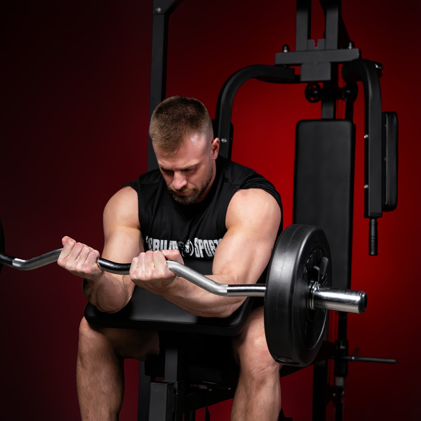 Home Gym mit verstellbarer Hantelbank