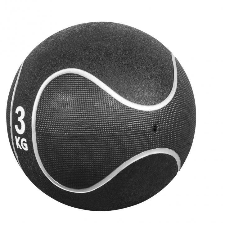 Medizinball Schwarz/Silber 1-10 KG - Gorilla Sports Schweiz