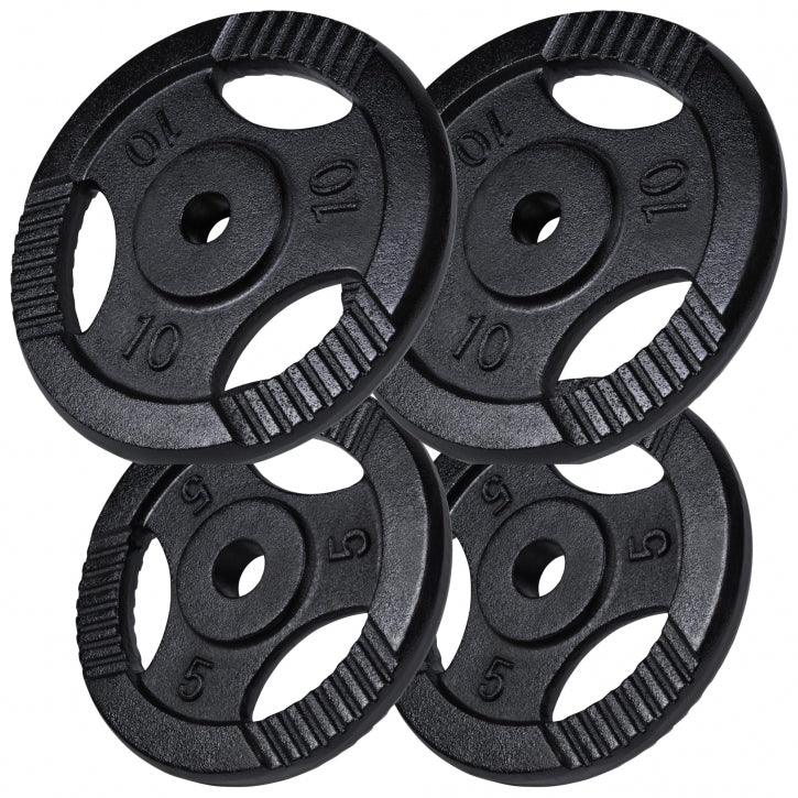 Hantelscheibe Guss Gripper Schwarz 0.5-20 KG - Gorilla Sports Schweiz