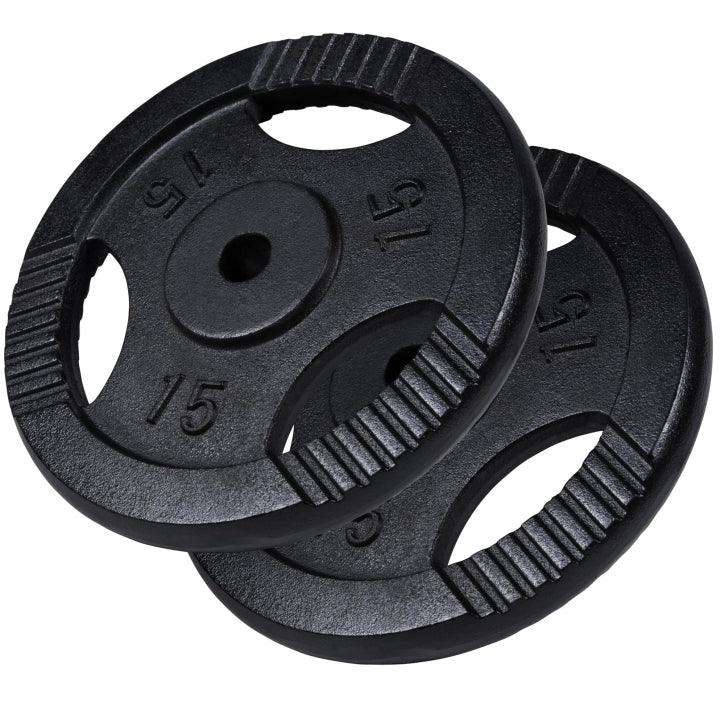 Hantelscheibe Guss Gripper Schwarz 0.5-20 KG - Gorilla Sports Schweiz