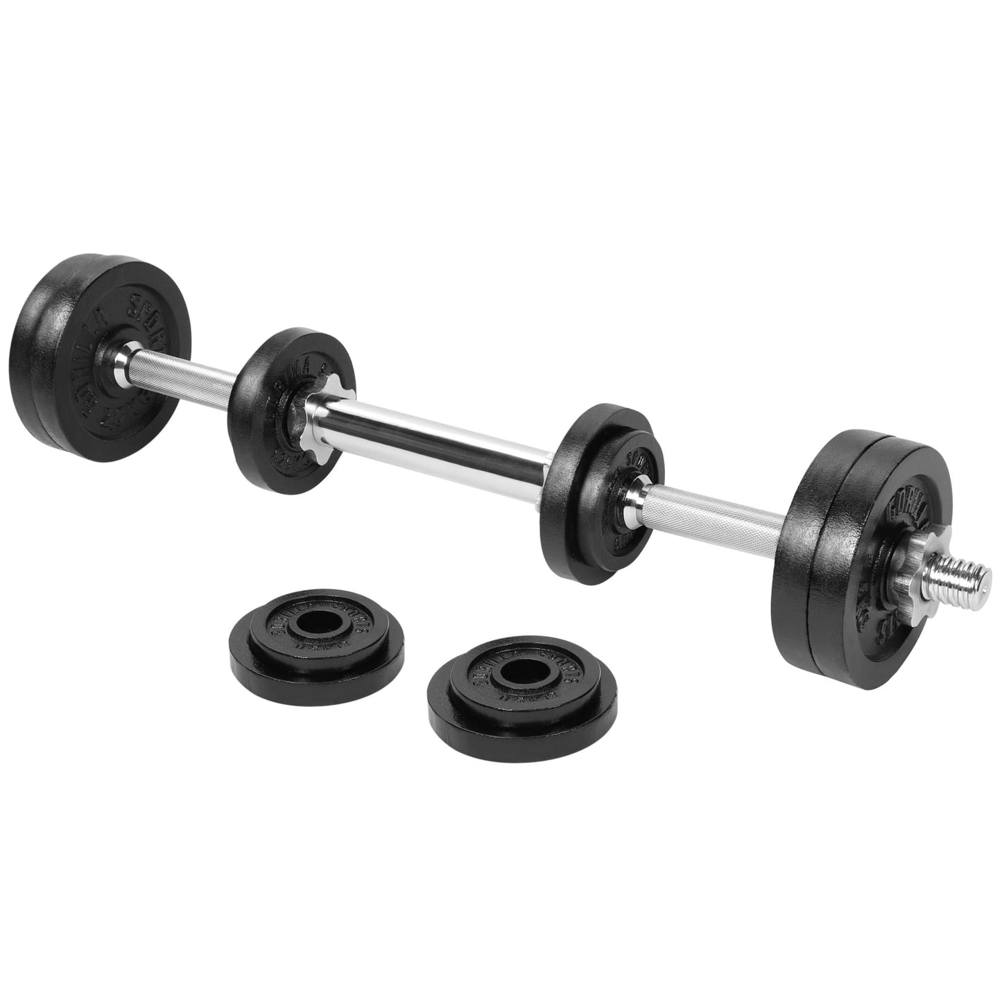 Hantelset Gusseisen Verstellbar 2 in 1 - Gorilla Sports Schweiz