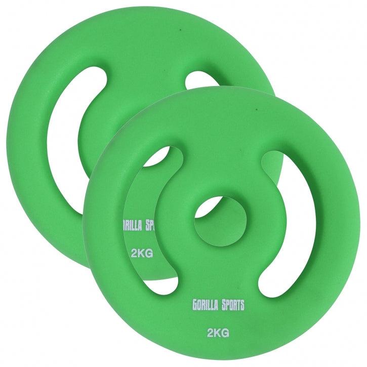 Hantelscheiben Set Neopren 1 - 5 KG - Gorilla Sports Schweiz