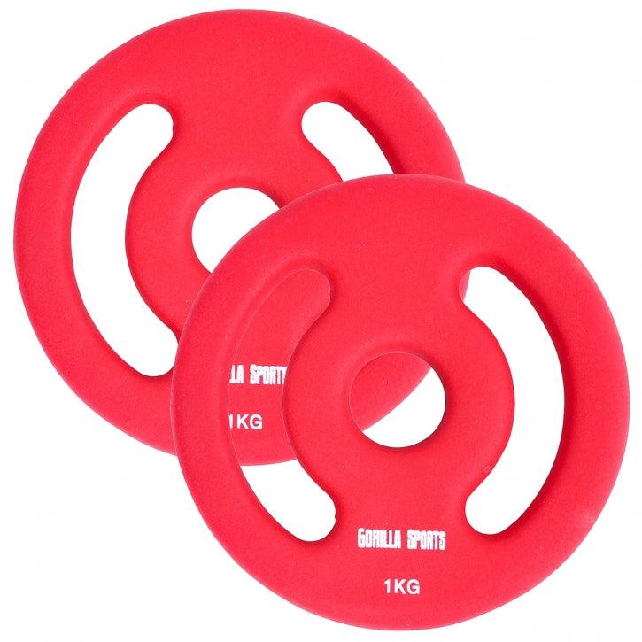 Hantelscheiben Set Neopren 1 - 5 KG - Gorilla Sports Schweiz