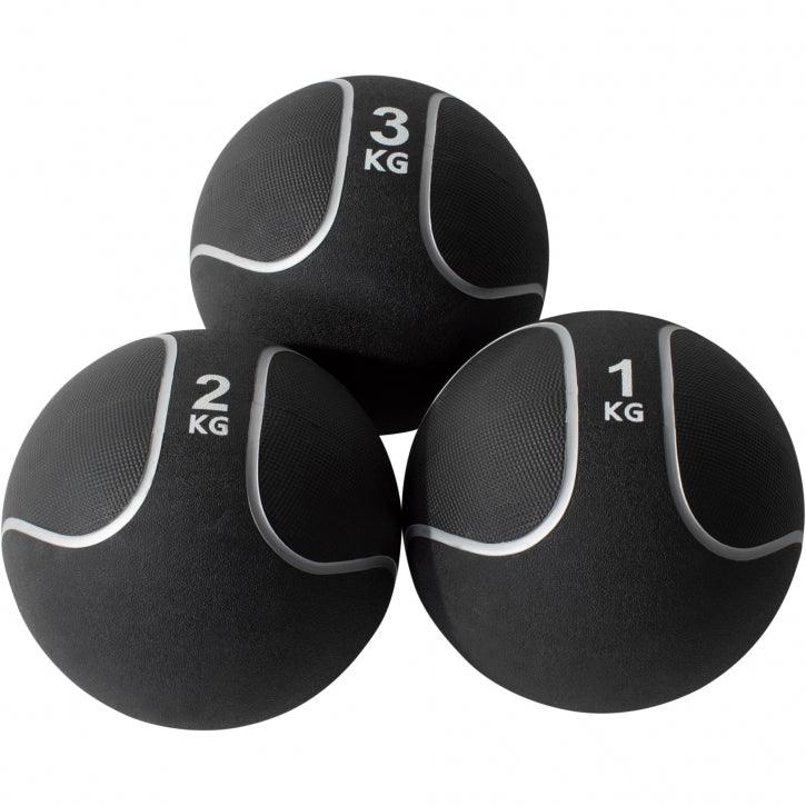 Medizinball Schwarz/Silber 1-10 KG - Gorilla Sports Schweiz