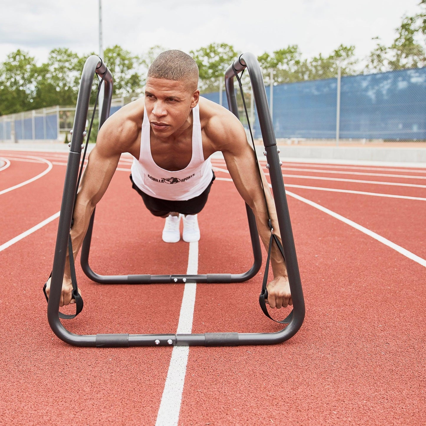 Push-up Stand Bar mit Griffen - Gorilla Sports Schweiz