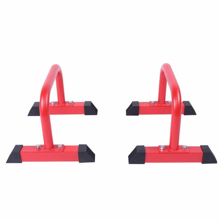 Push Up Parallettes Schwarz/Blau/Rot - Gorilla Sports Schweiz
