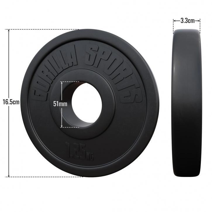 Hantelscheibe Olympia 50/51mm Kunststoff 1.25KG - 15KG - Gorilla Sports Schweiz