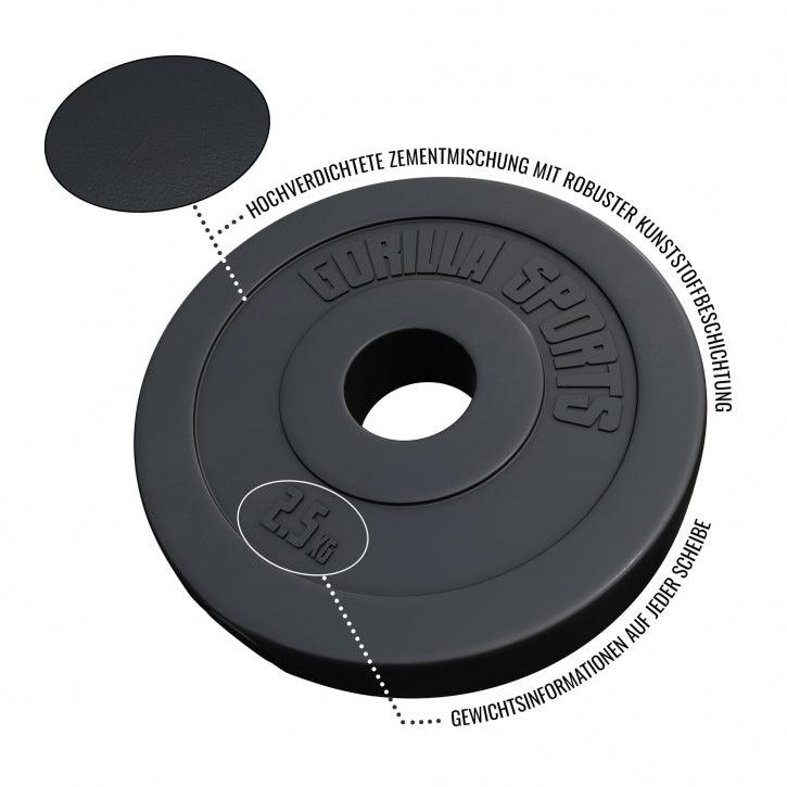 Hantelscheibe Olympia 50/51mm Kunststoff 1.25KG - 15KG - Gorilla Sports Schweiz