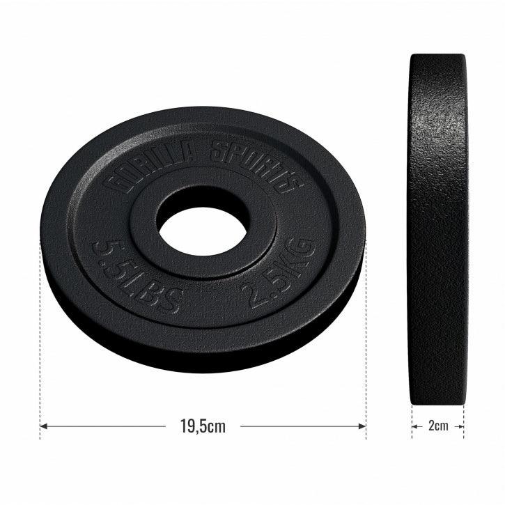 Hantelscheibe Olympia Gusseisen 50/51 mm - Gorilla Sports Schweiz