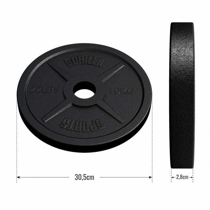 Hantelscheibe Olympia Gusseisen 50/51 mm - Gorilla Sports Schweiz