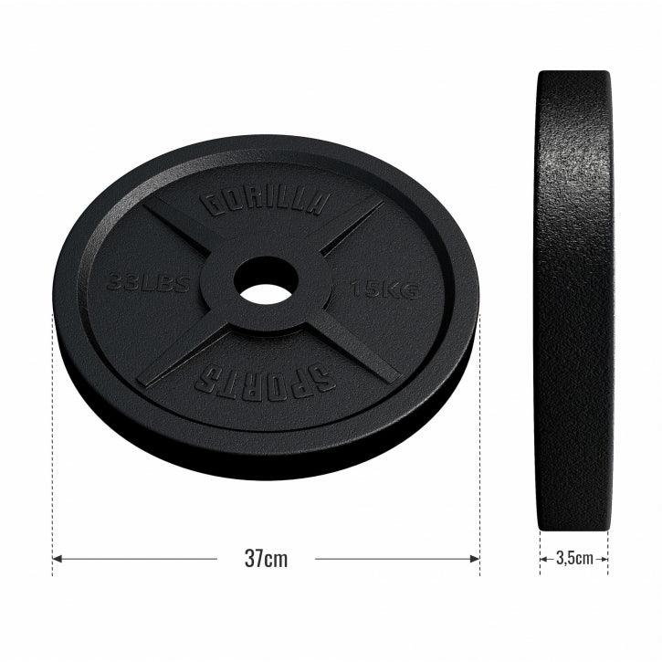 Hantelscheibe Olympia Gusseisen 50/51 mm - Gorilla Sports Schweiz