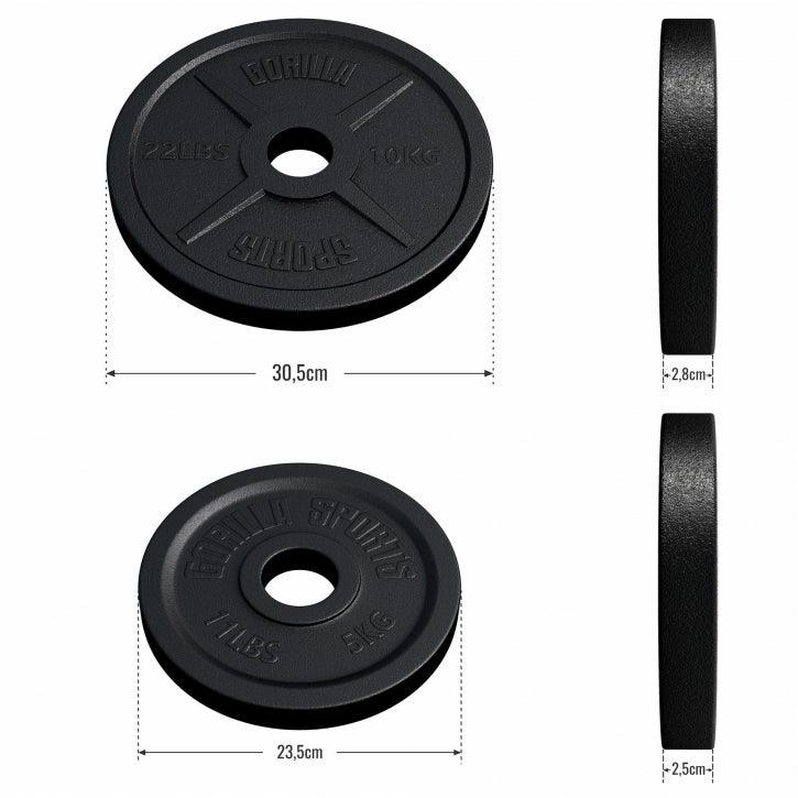 Hantelscheibe Olympia Gusseisen 50/51 mm - Gorilla Sports Schweiz
