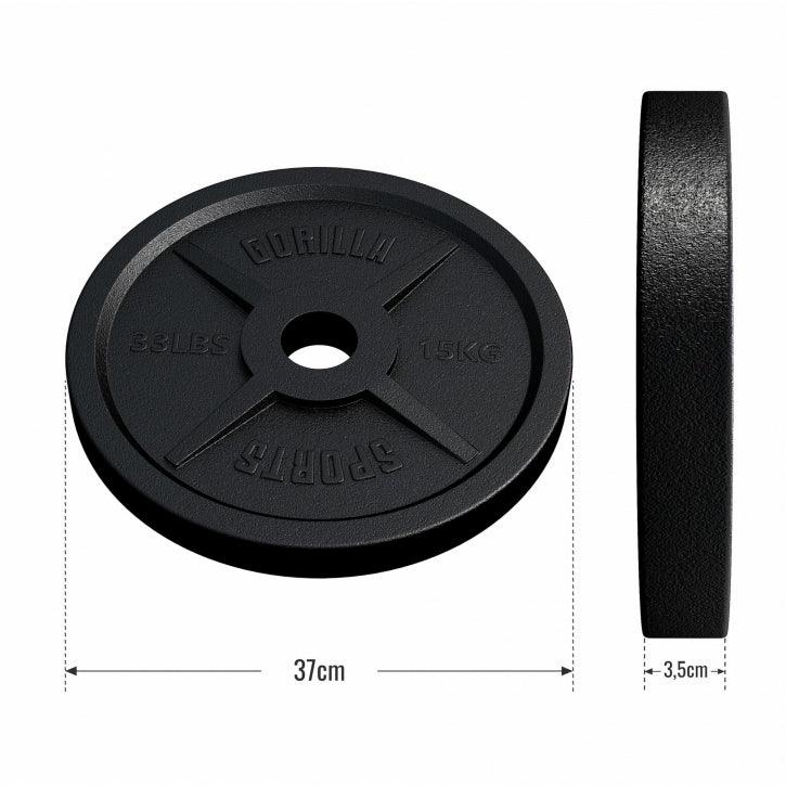 Hantelscheibe Olympia Gusseisen 50/51 mm - Gorilla Sports Schweiz