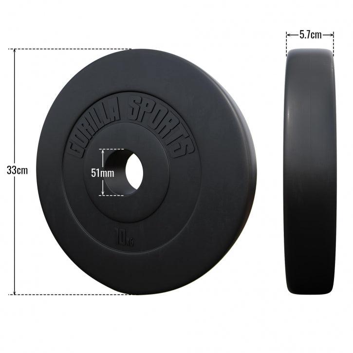 Hantelscheibe Olympia 50/51mm Kunststoff 1.25KG - 15KG - Gorilla Sports Schweiz