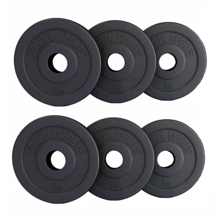 Hantelscheibe Olympia 50/51mm Kunststoff 1.25KG - 15KG - Gorilla Sports Schweiz