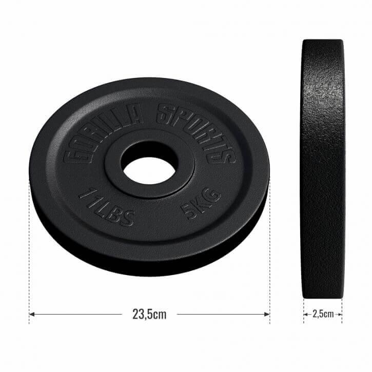 Hantelscheibe Olympia Gusseisen 50/51 mm - Gorilla Sports Schweiz